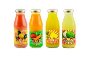 Taoro Guava, Mango, Pineapple and Guanabana Nectar Bottles